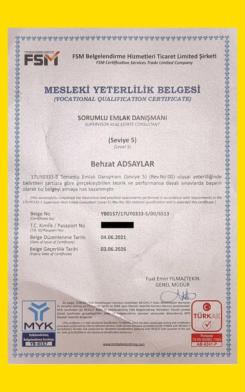 FSM Belgelendirme Hizmetleri Ticaret Limited Sirketi